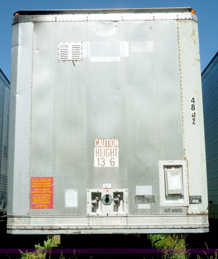 image for item 3925 1978 Donsey tandem axle van trailer