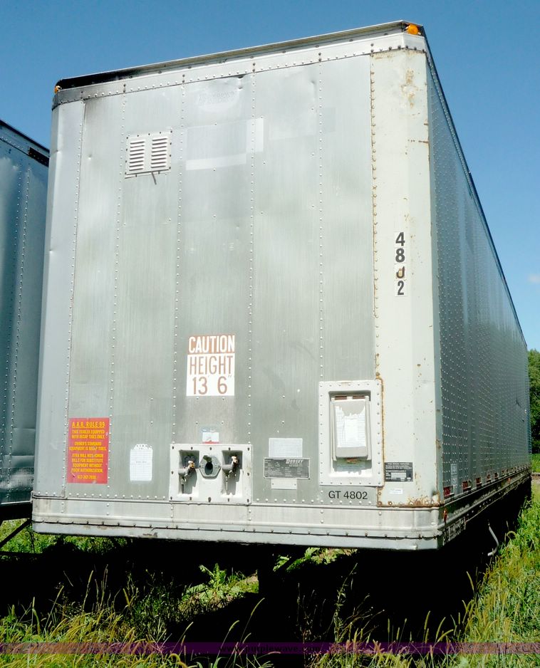 image for item 3925 1978 Donsey tandem axle van trailer