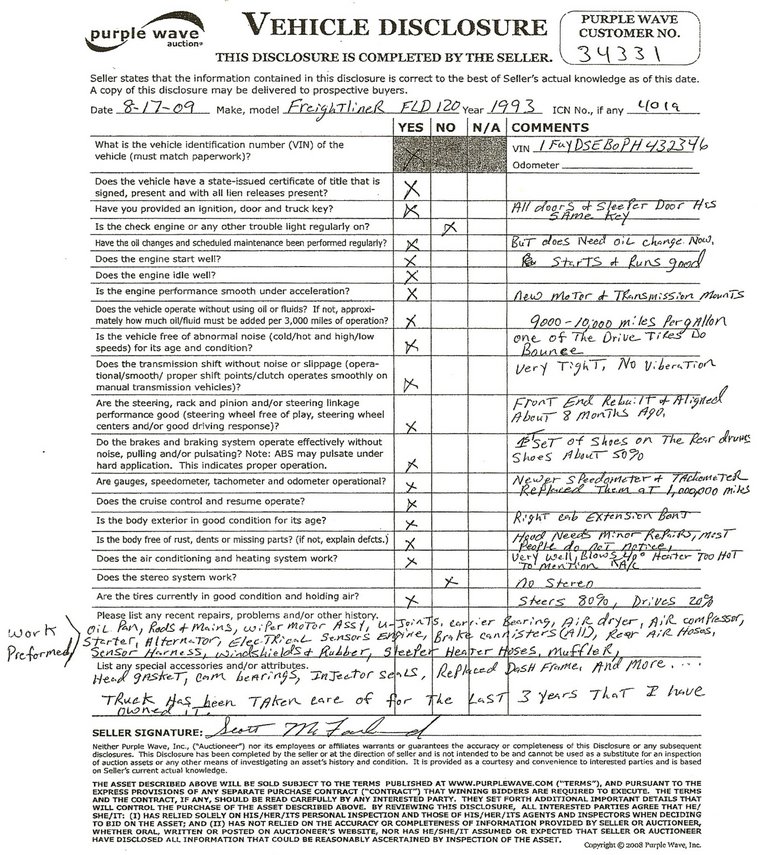 image for item 4019 1993 Freightliner Conventional FLD120 tractor truck