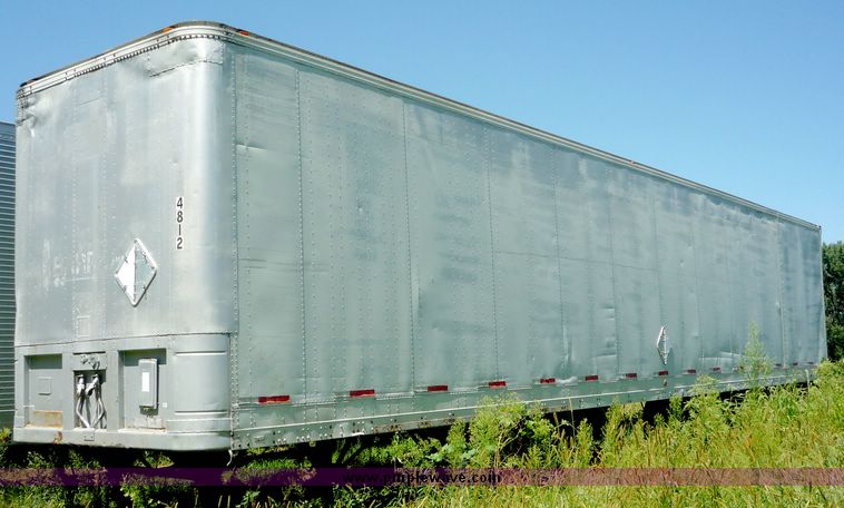 image for item 4030 1973 Fruehauf tandem axle van trailer