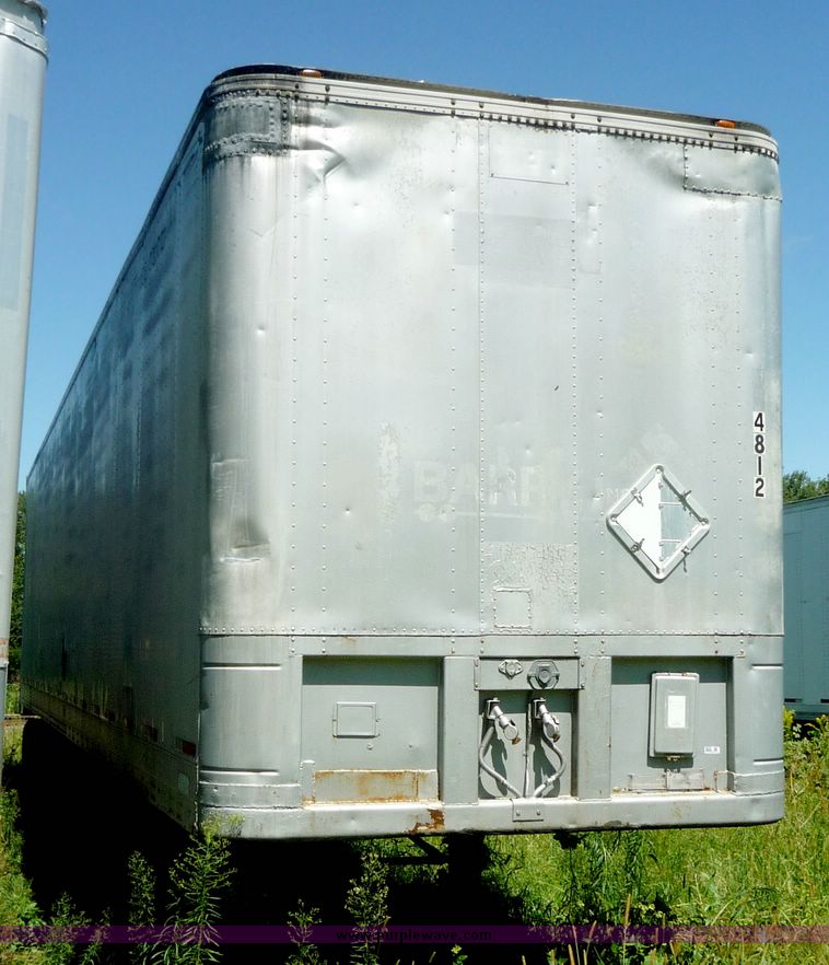 image for item 4030 1973 Fruehauf tandem axle van trailer