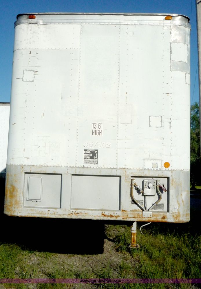 image for item 4060 1984 Fruehauf tandem axle van trailer