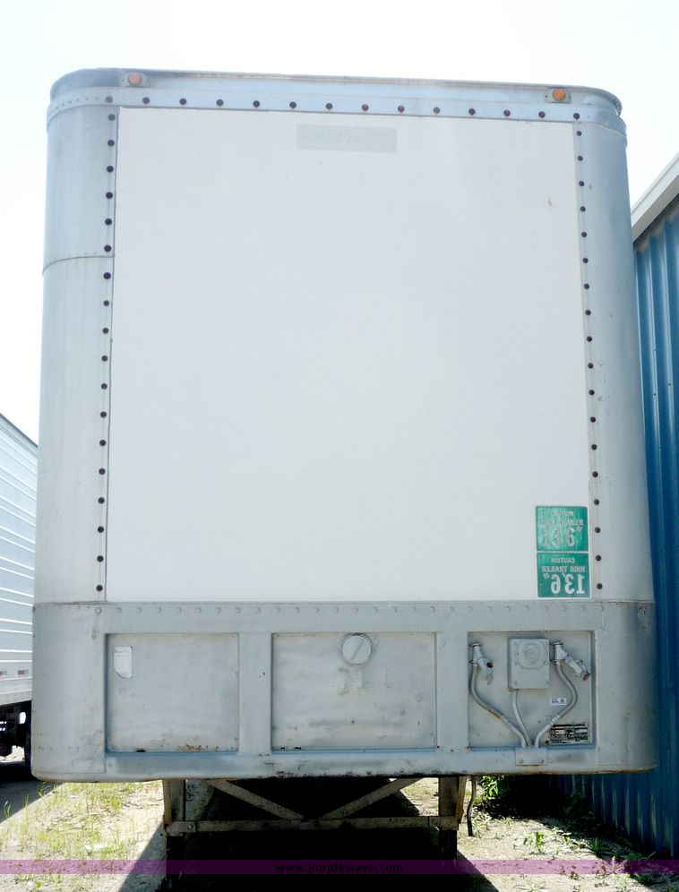 image for item 5004 1984 Fruehauf tandem axle van trailer