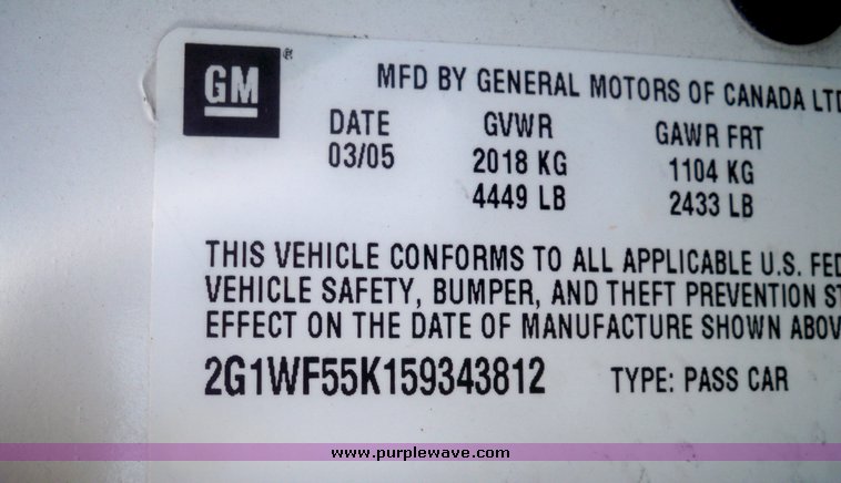 image for item 4546 2005 Chevrolet Impala