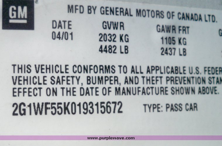 image for item 4547 2001 Chevrolet Impala