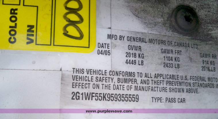 image for item 4548 2005 Chevrolet Impala