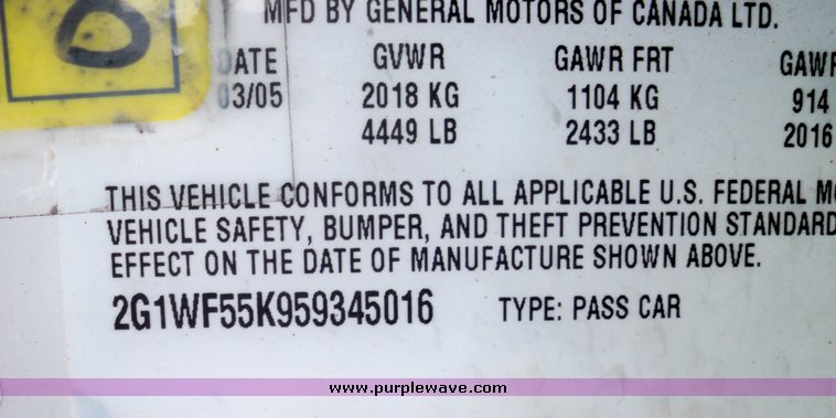 image for item 4549 2005 Chevrolet Impala