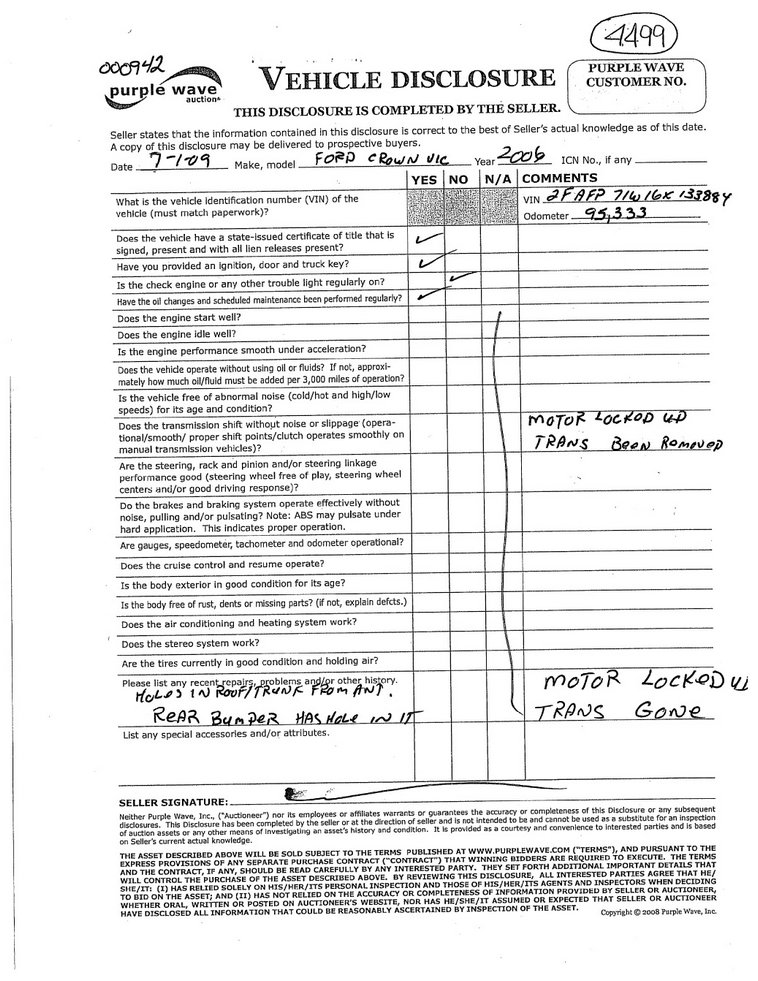 image for item 4499 2006 Ford Crown Victoria