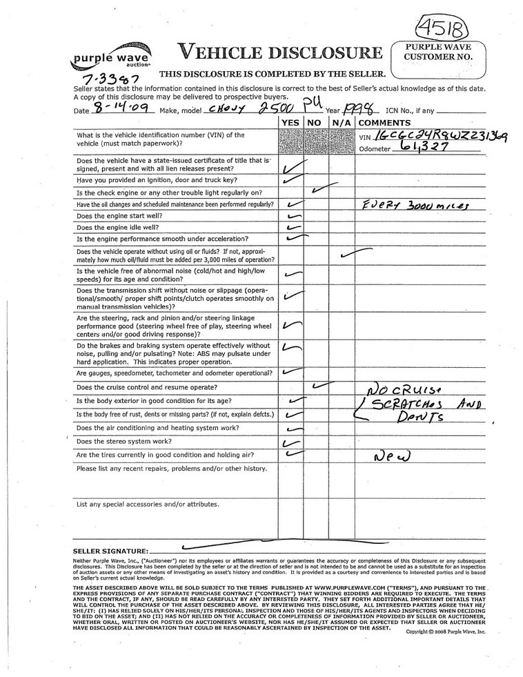 image for item 4518 1998 Chevrolet C2500