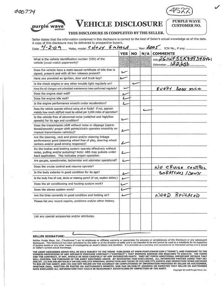 image for item 4522 2005 Chevrolet Impala