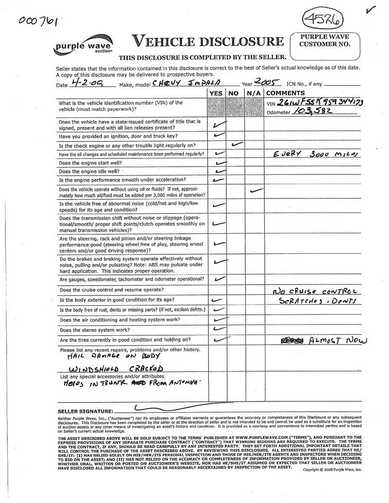 image for item 4526 2005 Chevrolet Impala