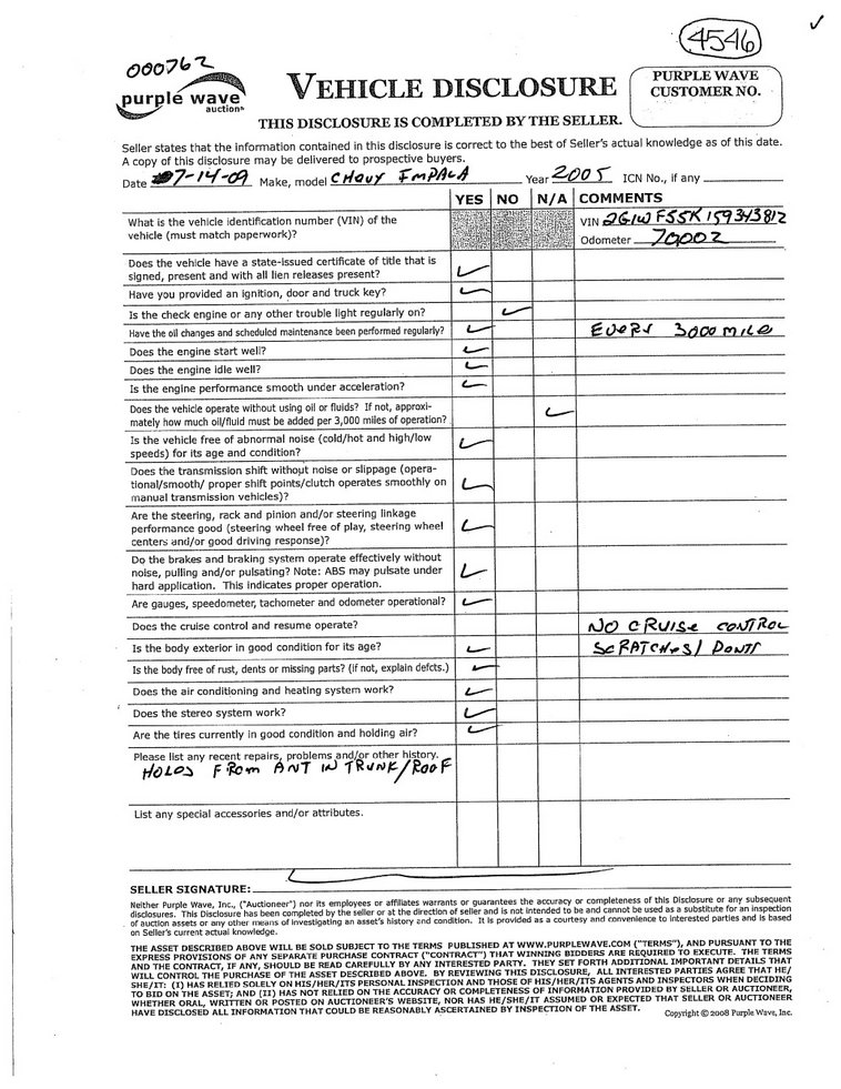 image for item 4546 2005 Chevrolet Impala