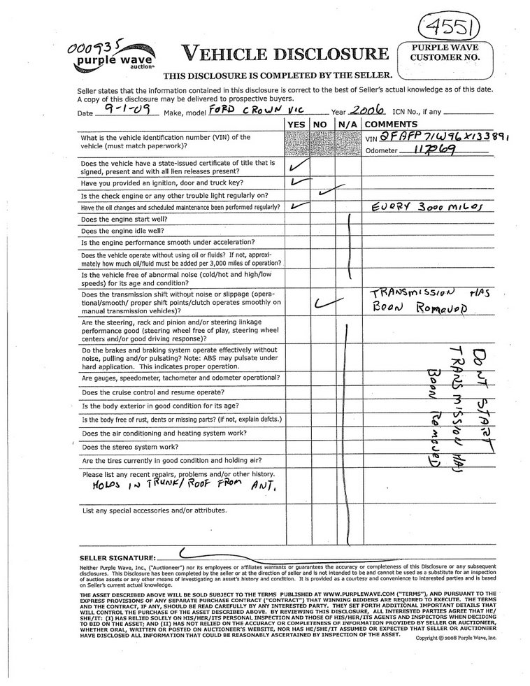 image for item 4551 2006 Ford Crown Victoria Police Interceptor