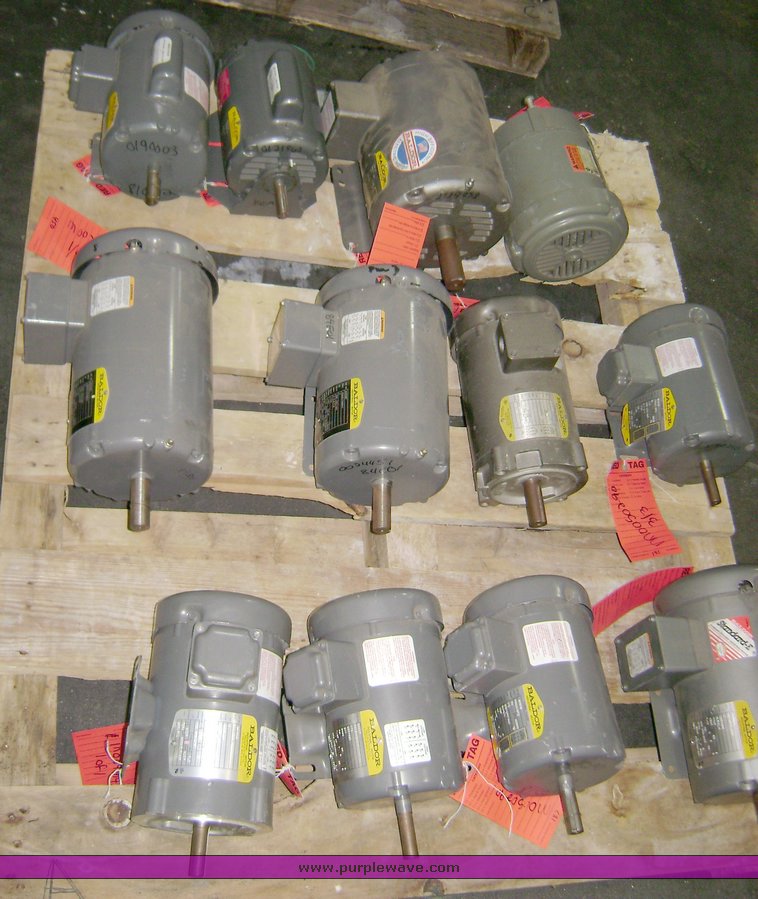 (12) assorted Baldor and Unimount electric motors in Junction City, KS