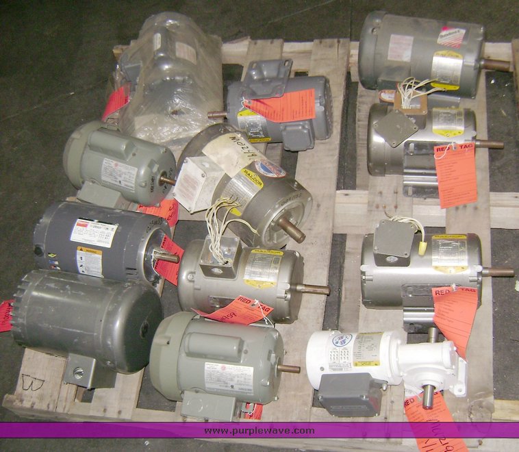 (12) Baldor, US Electrical Motor, and Dayton electric motors in