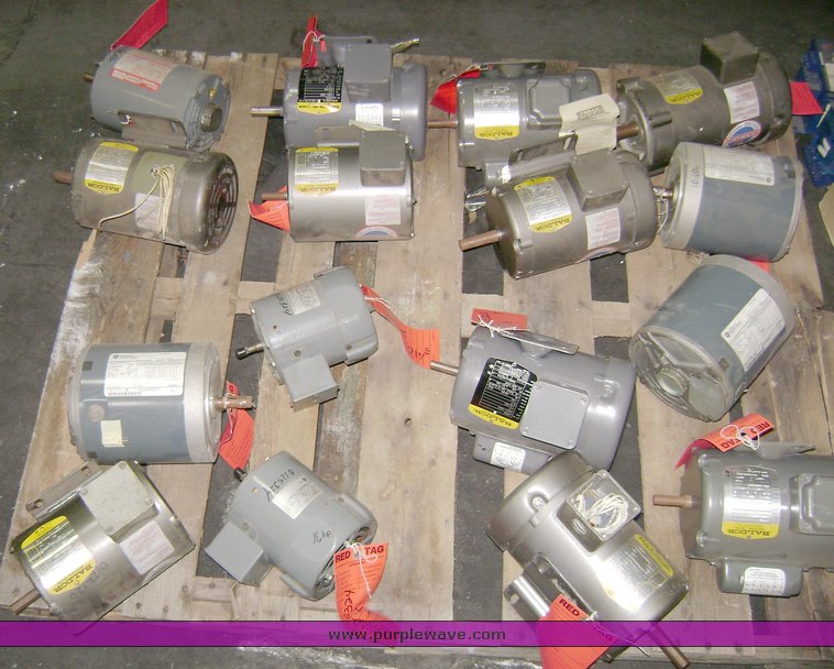(16) Assorted Baldor, Dayton and GE Motor electric motors in Junction