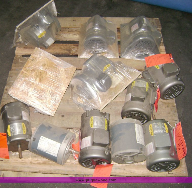 (12) Assorted Baldor and GE Motor electric motors in Junction City, KS