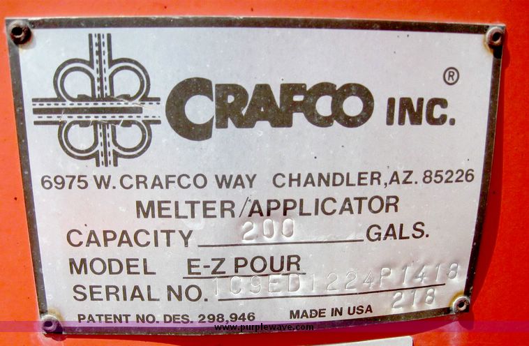 image for item 8517 1993 Crafco EZ-200 asphalt crack seal machine
