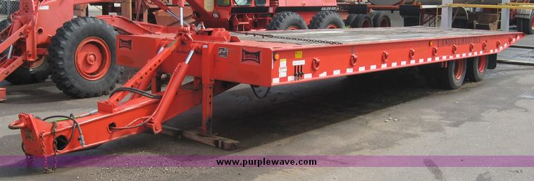 image for item 8557 1988 Landoll tandem slide axle tilt top 20 ton trailer with winch