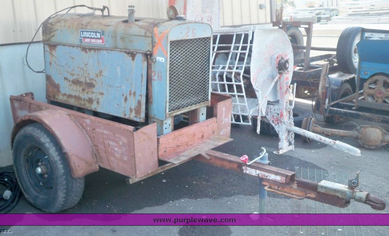 image for item 3421 Lincoln SA-200-F163 trailer mounted arc welder