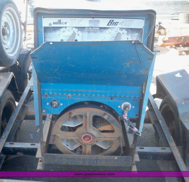 image for item 3422 Miller Big 40 trailer mounted arc welder