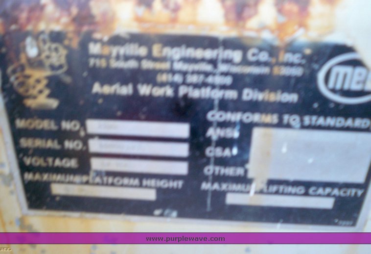 image for item 3425 Mec 33RT all terrain manlift