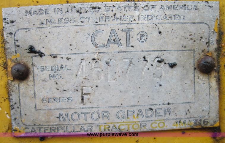 image for item 4564 Caterpillar 112F motor grader