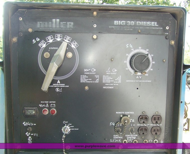 image for item 5842 Miller Big 30 portable diesel welder