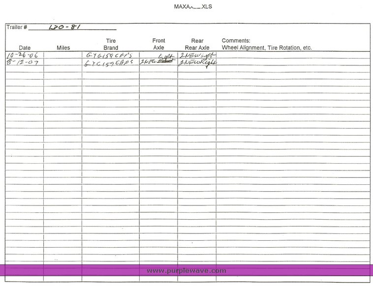image for item 5845 1995 Load King 2060-40-2 bottom dump trailer