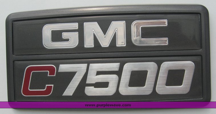 image for item 8631 1998 GMC C-Series C7500 truck with 17' flat bed and Obeco hoist