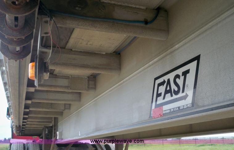 image for item 6950 1997 East 48'L x 96"W aluminum spread axle flatbed trailer