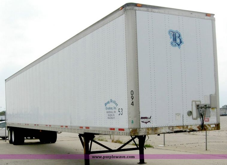 image for item 8075 1999 Wabash 53' dry van trailer