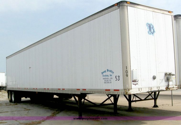 image for item 8077 1999 Wabash 53' dry van trailer