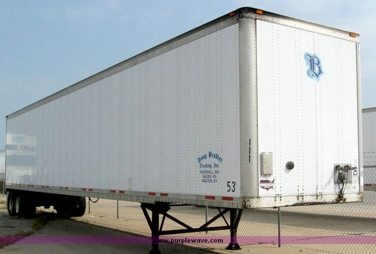 image for item 8078 1999 Wabash 53' dry van trailer