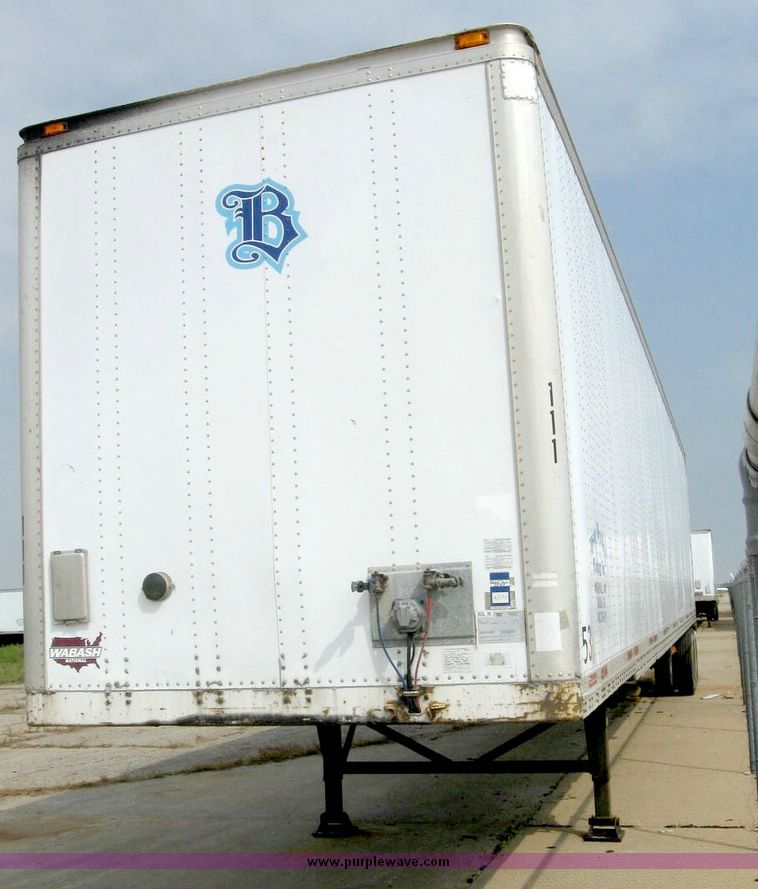 image for item 8078 1999 Wabash 53' dry van trailer
