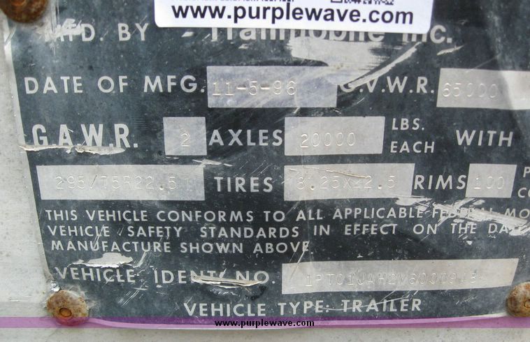 image for item 8087 1997 Trailmobile 53' dry van trailer