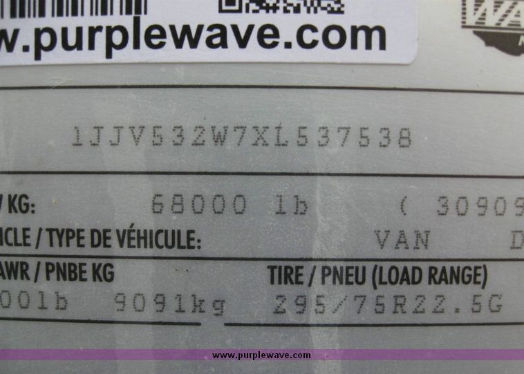 image for item 8091 1999 Wabash 53' dry van trailer