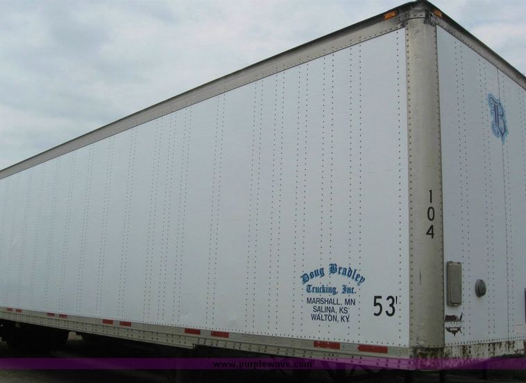 image for item 8092 1999 Wabash 53' dry van trailer
