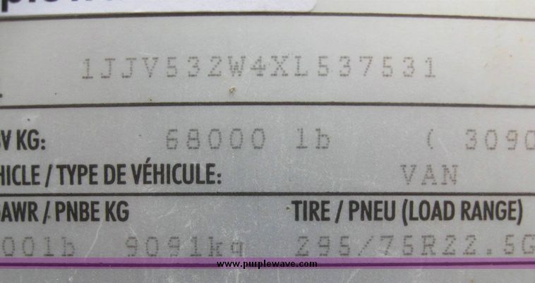 image for item 8093 1999 Wabash 53' dry van trailer