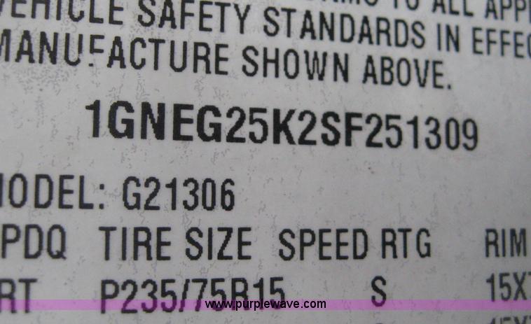 image for item 8646 1995 Chevrolet Sportvan G20