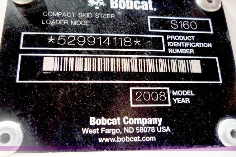 image for item 2034 2008 Bobcat S160 skid steer