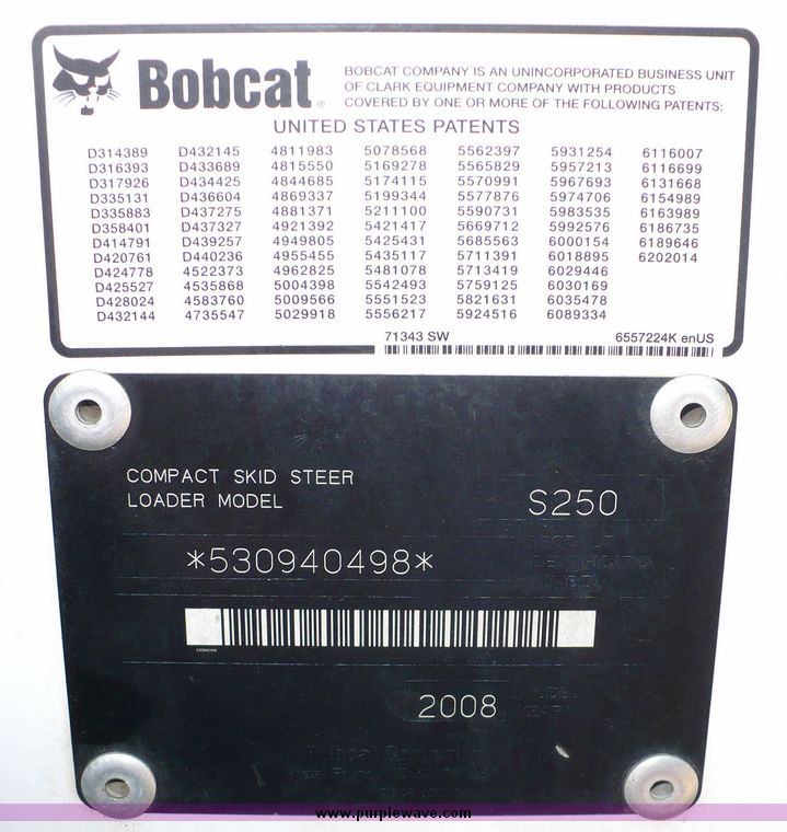 image for item 2276 2008 Bobcat S250 skid steer