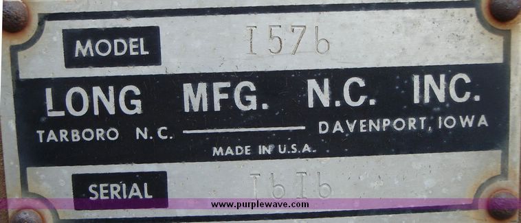 image for item 1700 Long Mfg. ag irrigation hose reel