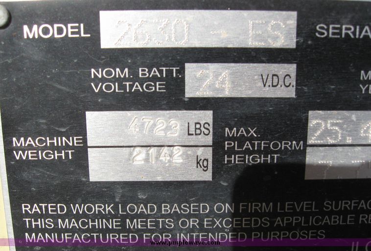 image for item 2196 2004 JLG 2630ES scissor lift