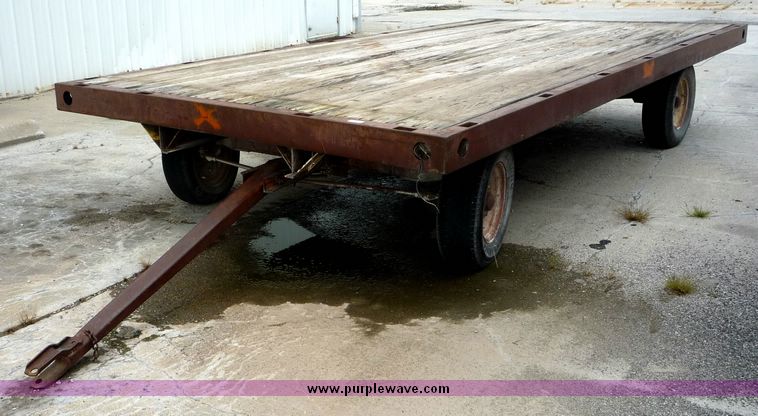 image for item 3597 Flat bed hay trailer