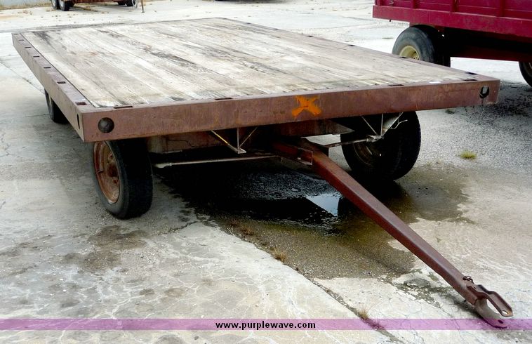 image for item 3597 Flat bed hay trailer