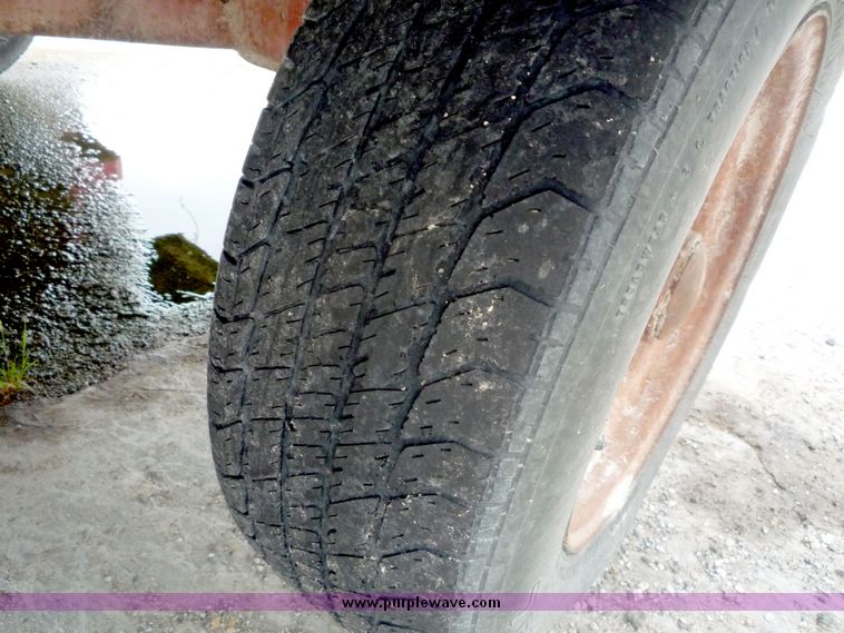 image for item 3597 Flat bed hay trailer