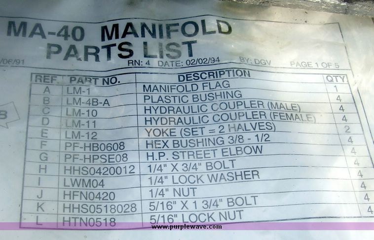 image for item 5947 Partial kit for Westendorf International 88, 66 or 86 series tractor