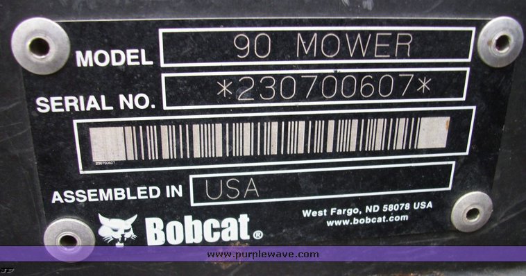 image for item 7165 Bobcat 90 hydraulic mower attachment