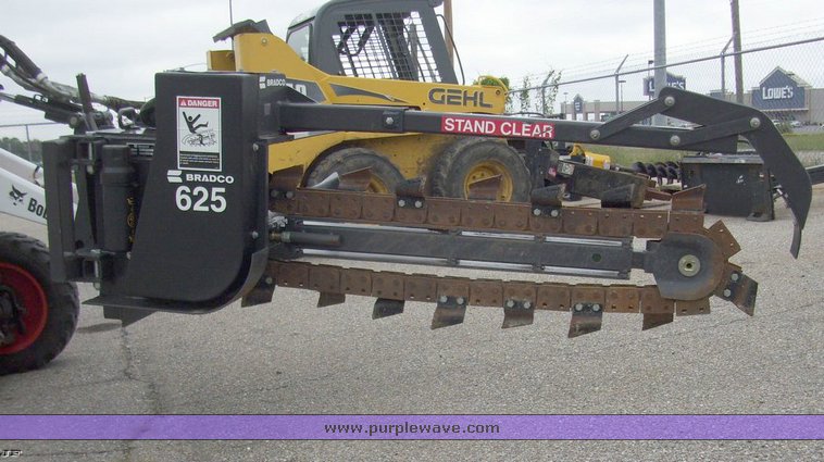image for item 7170 Bradco 625 6CD 5' skid steer trencher